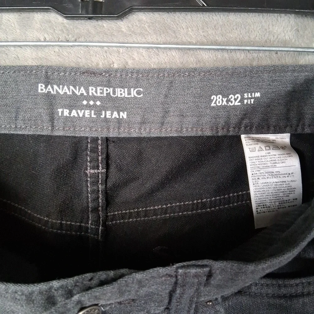 Banana Republic Travel Jeans Mens 28x32 Slim Fit Gray Stretchable Casual